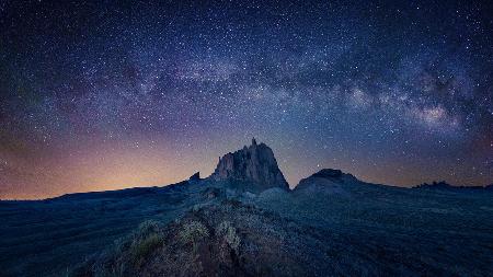 Ship Rock Under The Night Sky