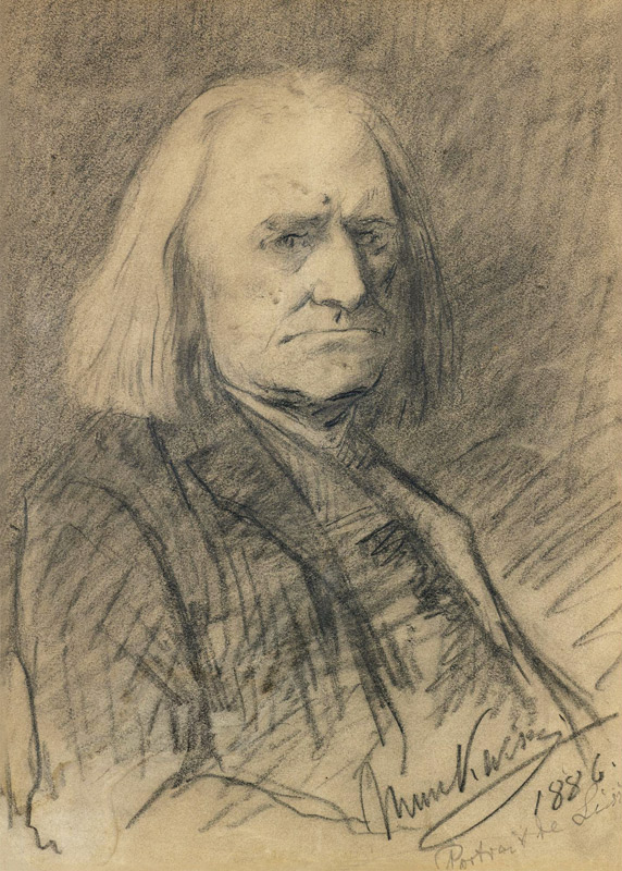 Porträt von Franz Liszt (1811-1886) von Mihály Munkácsy