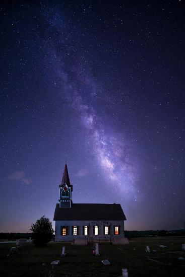 A Church under Milky Way