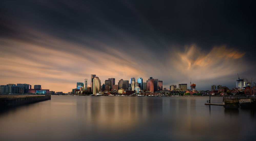 Boston Skyline von Miki Joven