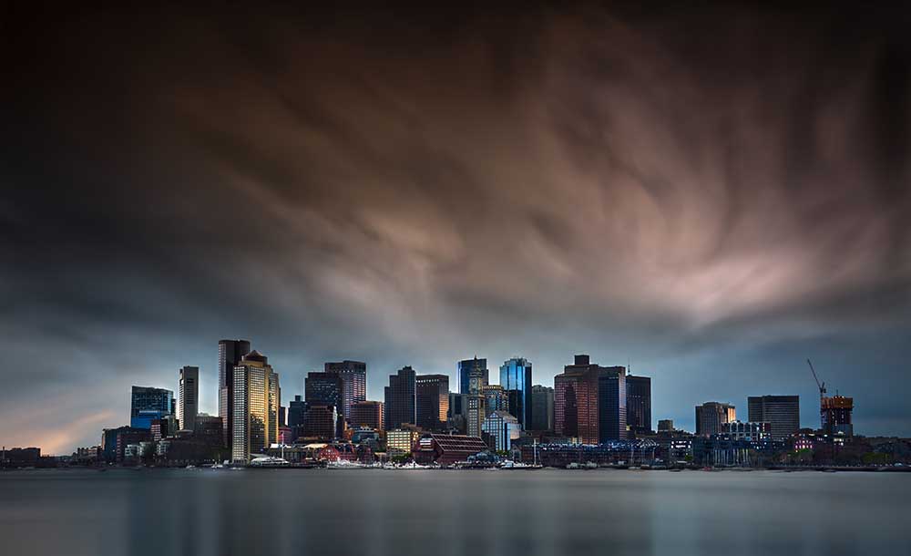 Skyline von Boston von Miki Joven