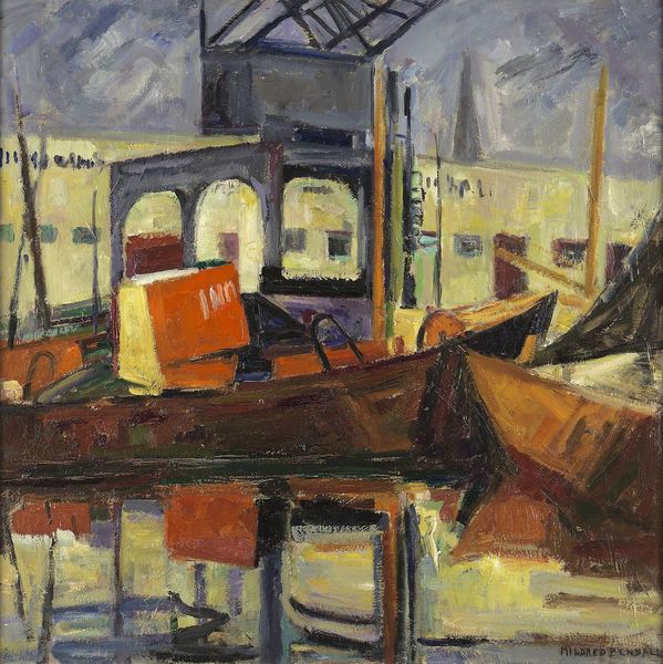 The harbour of Bordeaux, c von Mildred Bendall