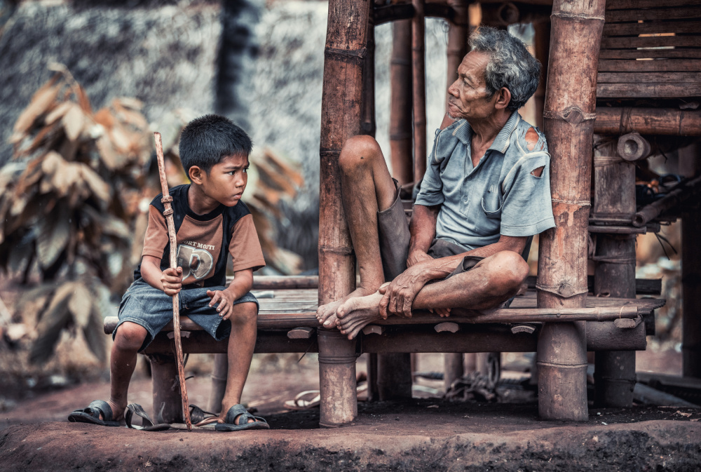 Grandpa with grandkid von Milton Louiz