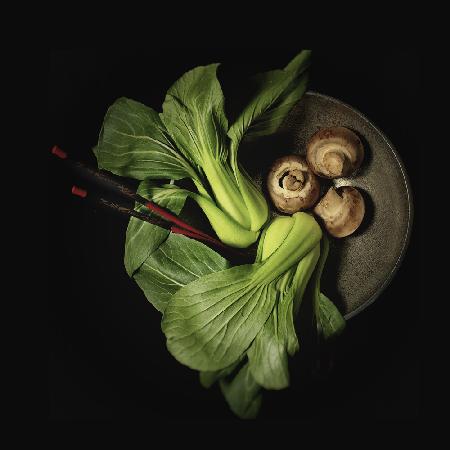 Still life baby bok choy