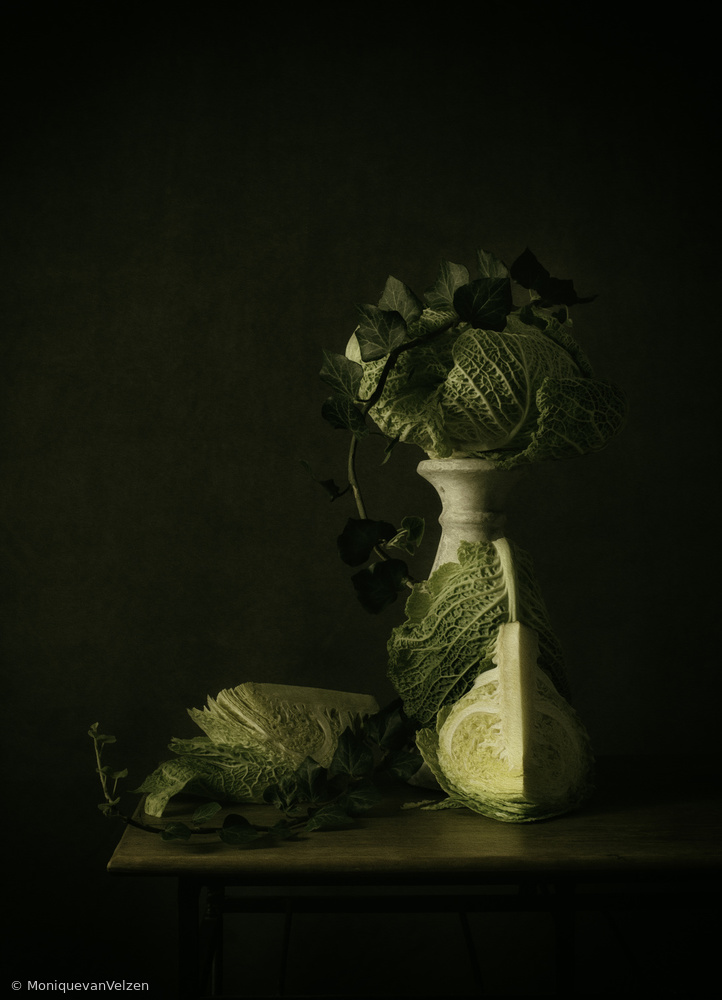 Still life Curly Cabbage von Monique van Velzen