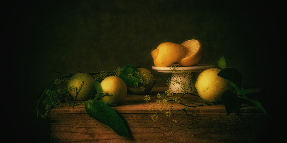 Still life sunny lemons von Monique van Velzen