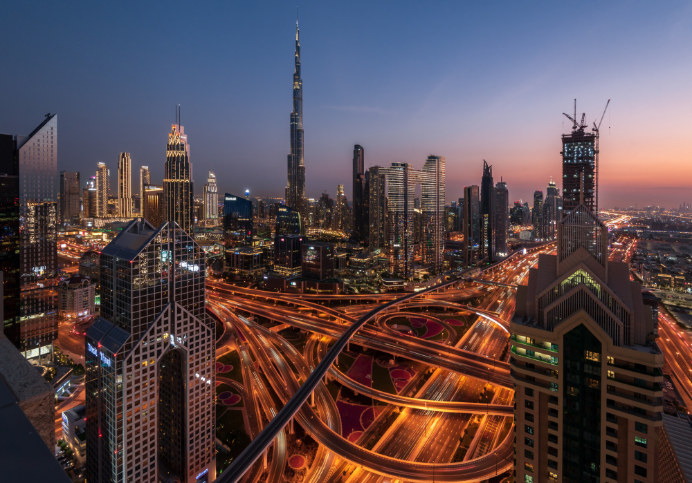 Burj Khalifa &amp; Sheikh Zayed Road Interchange von Mrinal Nath