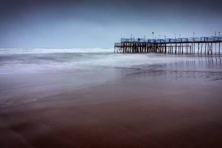 Pier and man