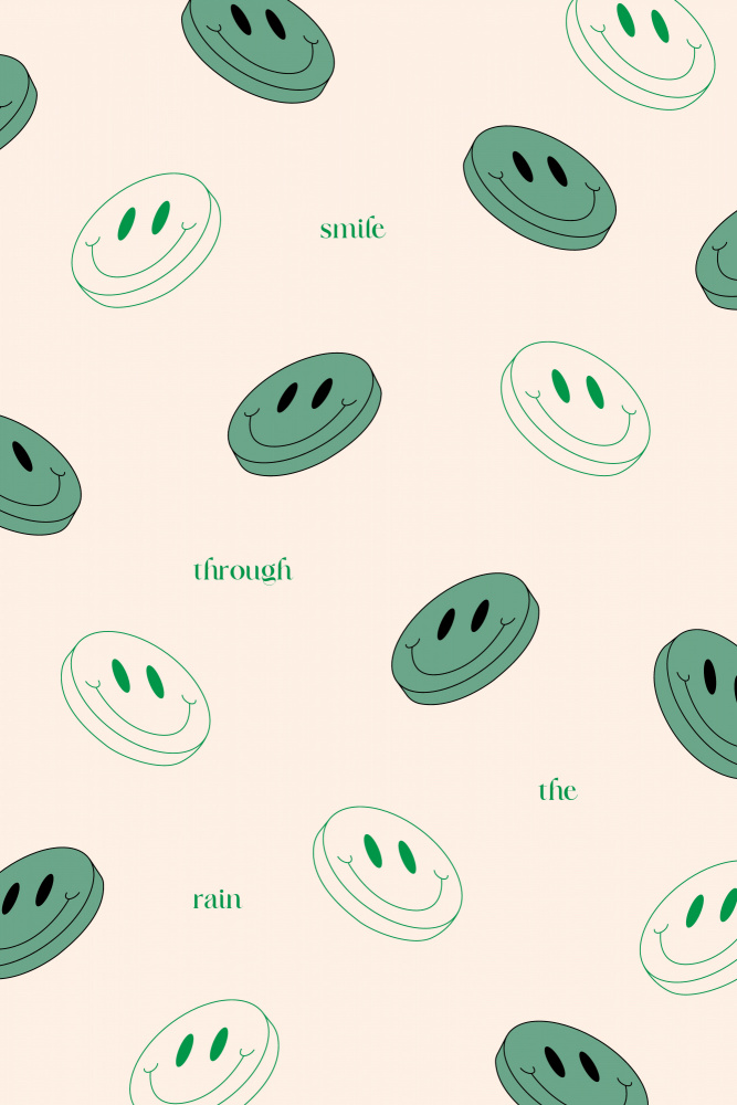 Smile Through The Rain Print von Nazma Khokhar