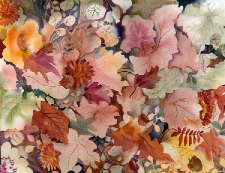 Autumn Leaves and flowers