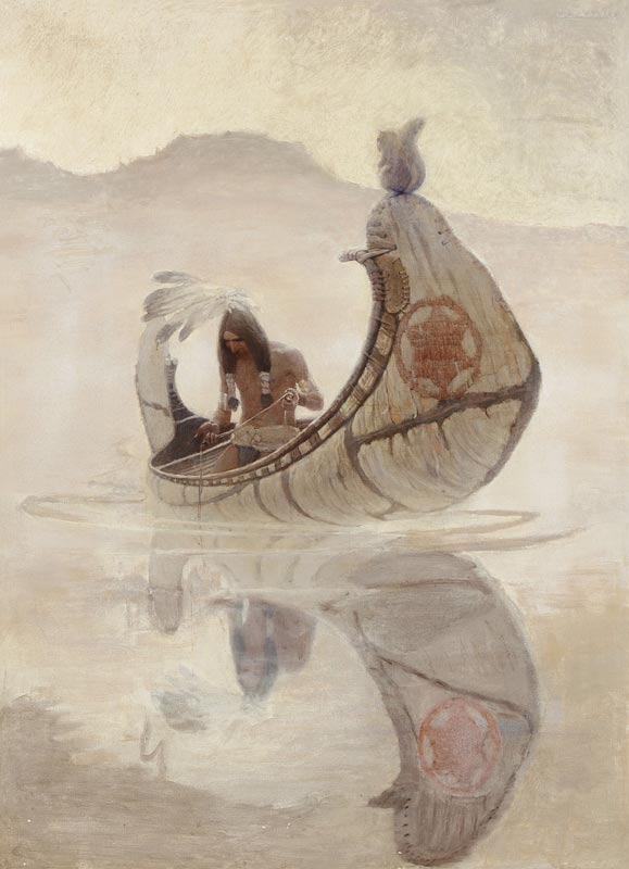 Hiawatha Fishing von Newell Convers Wyeth