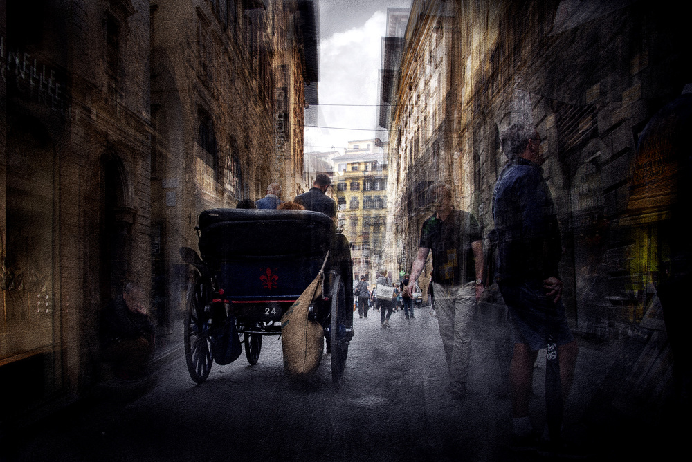 Carriage in the street von Nicodemo Quaglia