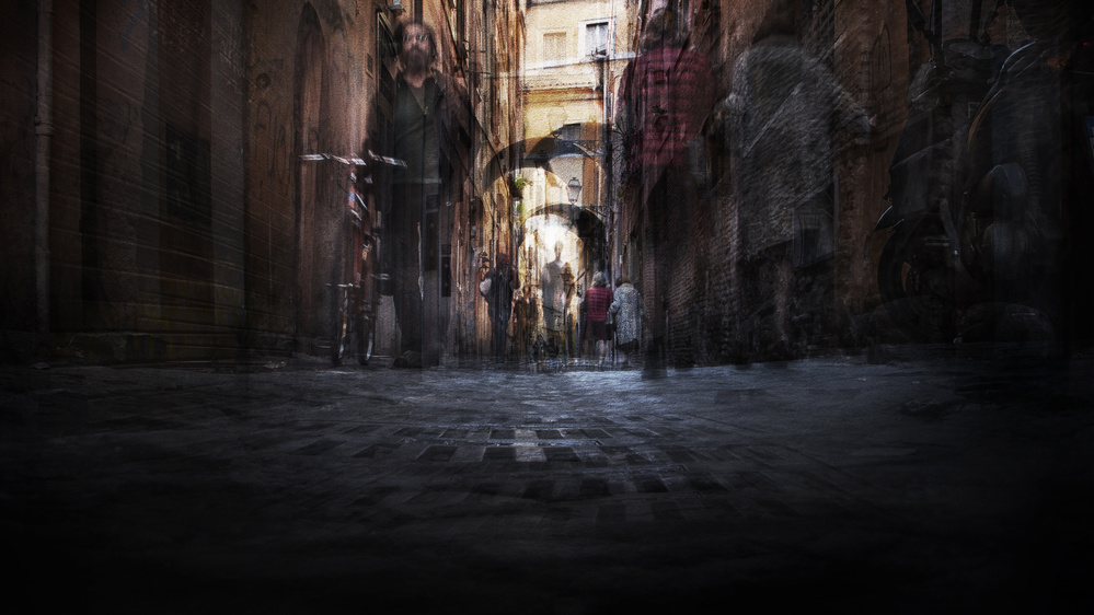 People in the alley von Nicodemo Quaglia