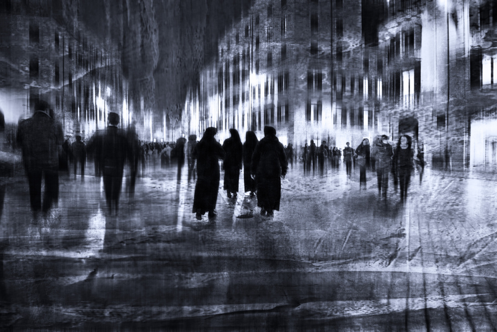 Four nuns at the Spanish Steps von Nicodemo Quaglia