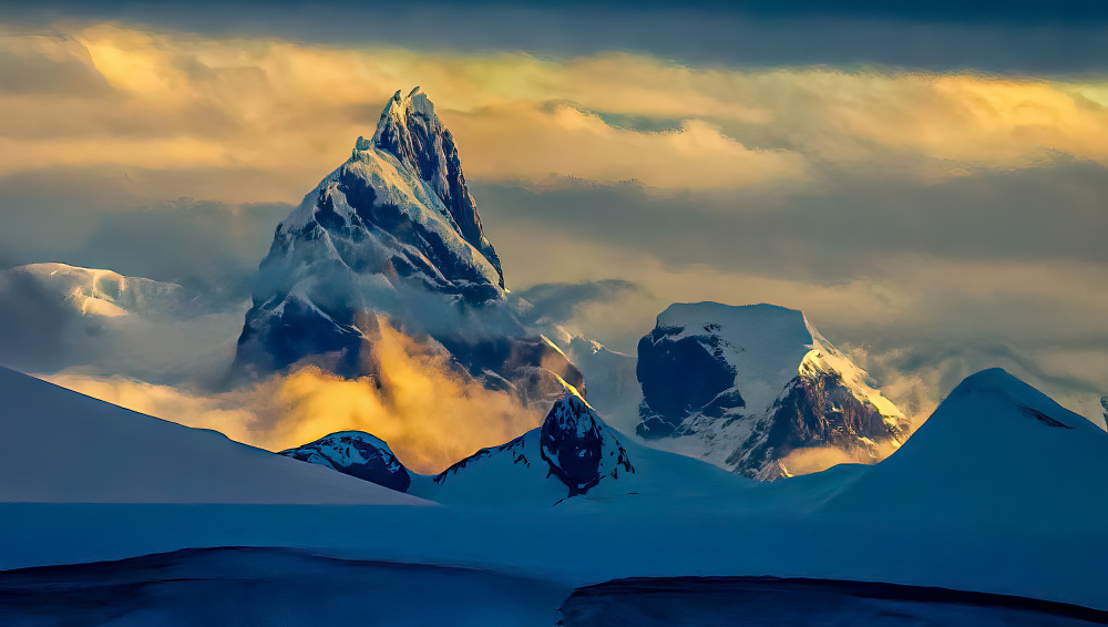 Sunset Antarctica von Ning Lin