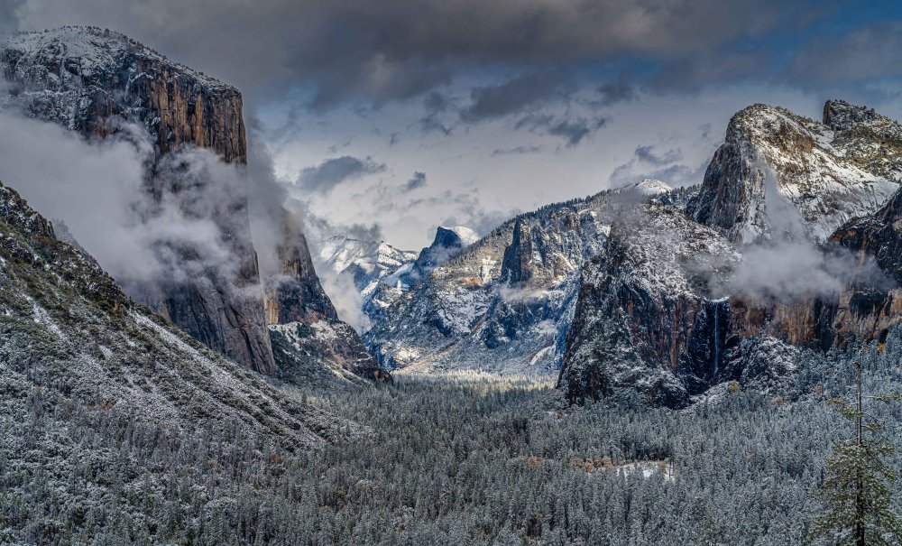 Tunnel View in Winter von Ning Lin