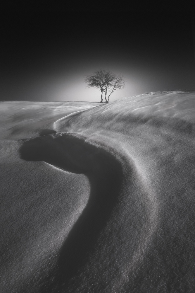 Shadow of the S shape on the snow von NingYun Ye