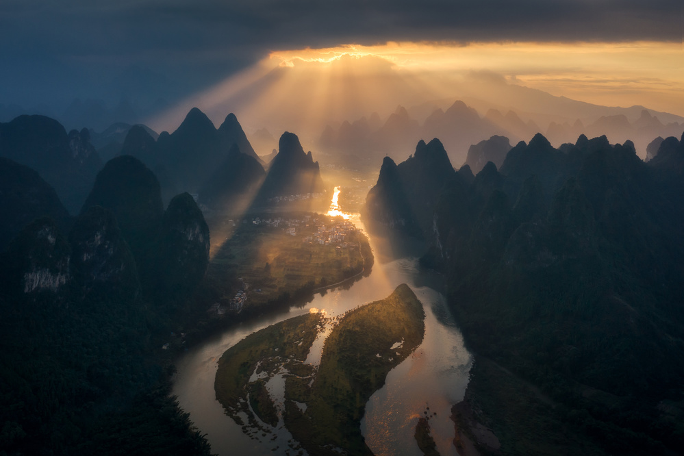 Sunrise from the top of the mountain von NingYun Ye