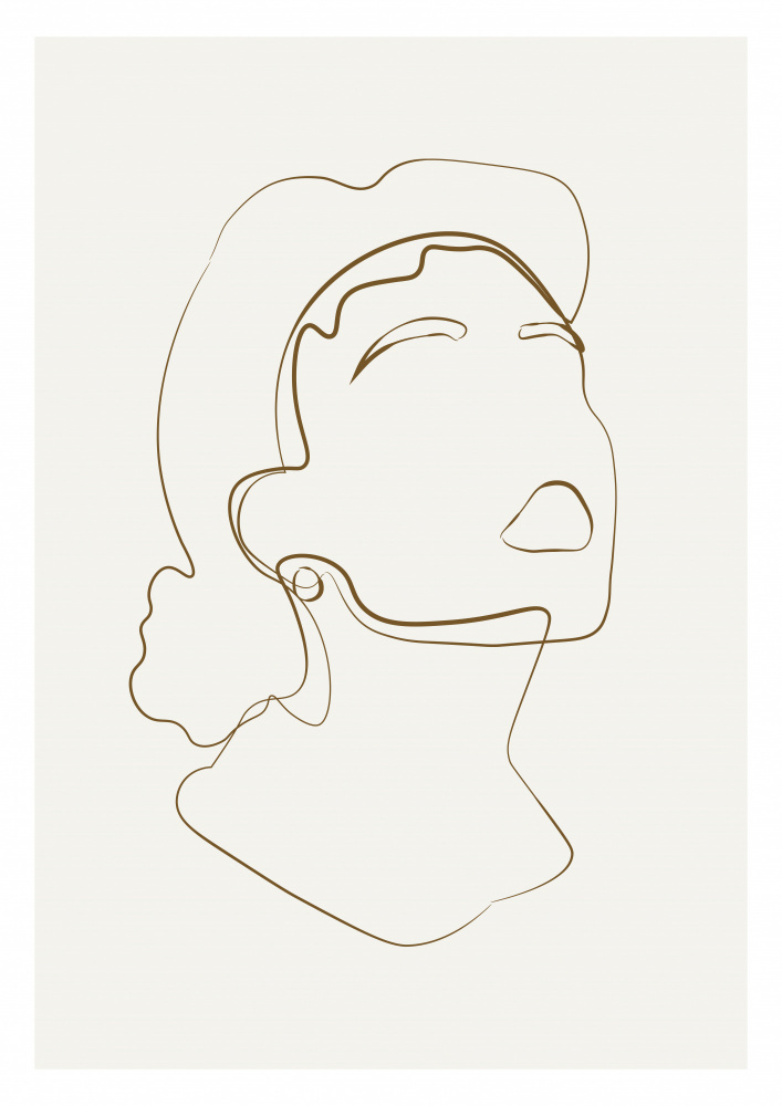 Abstract Face Line Art von NKTN