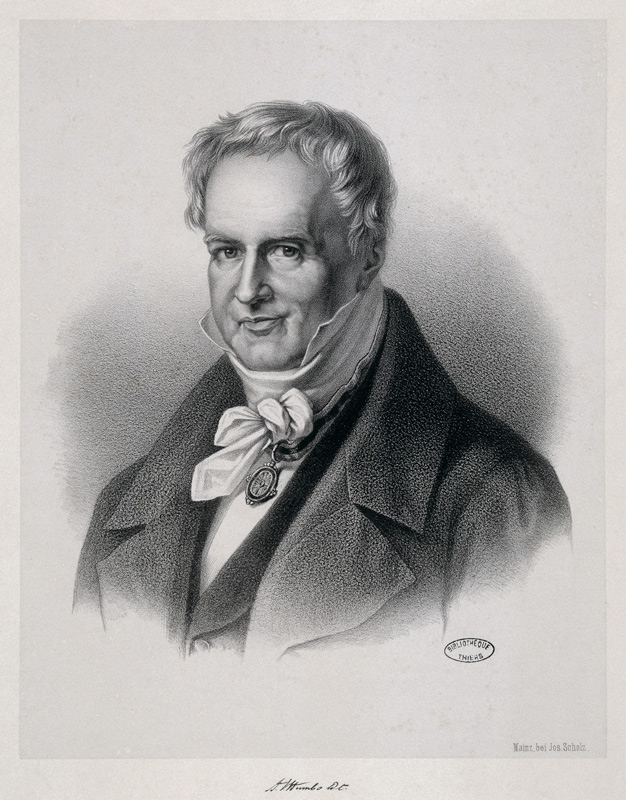 Alexander v.Humboldt / Litho nach Begas von 