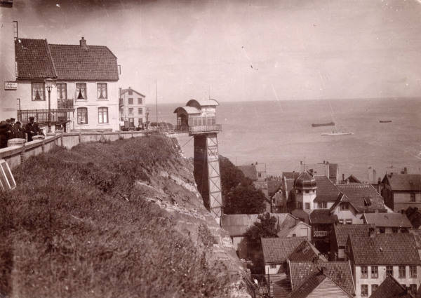 Helgoland,Blick auf den Fahrstuhl/Foto von 