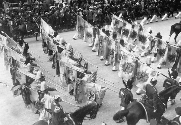 Rueckkehr des ''Garde du Corps''von Parade von 