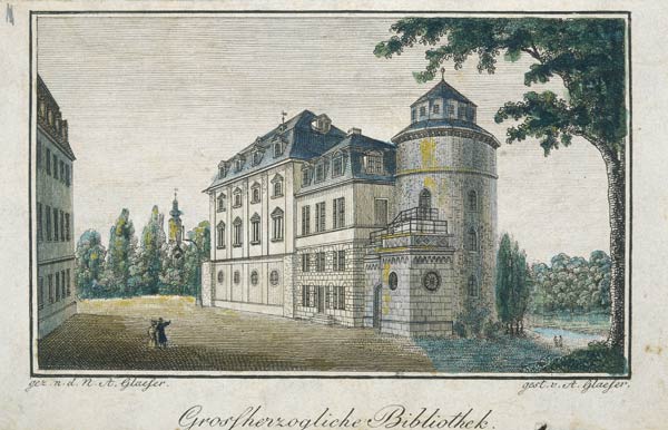 Weimar, Bibliothek / Rad.v.Glaeser von 