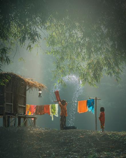 drying clothes