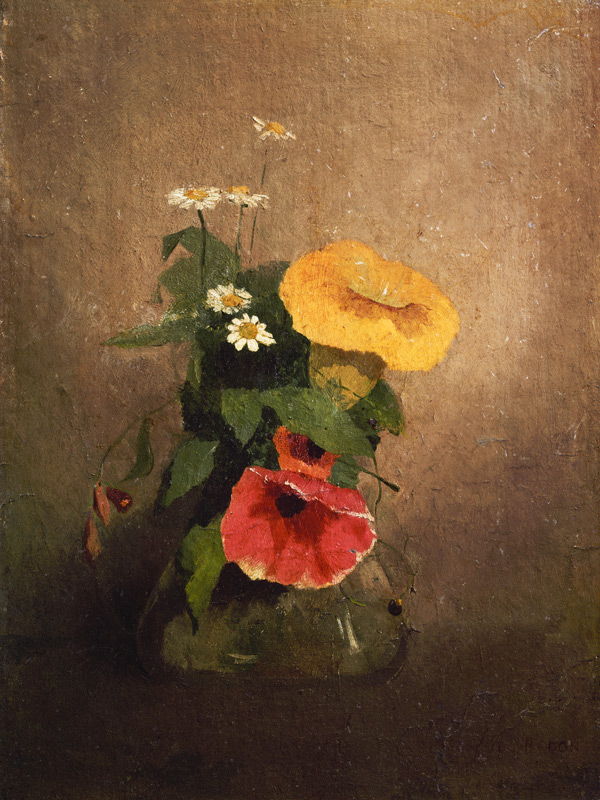 Drei Winden und fünf kleine Margueriten von Odilon Redon