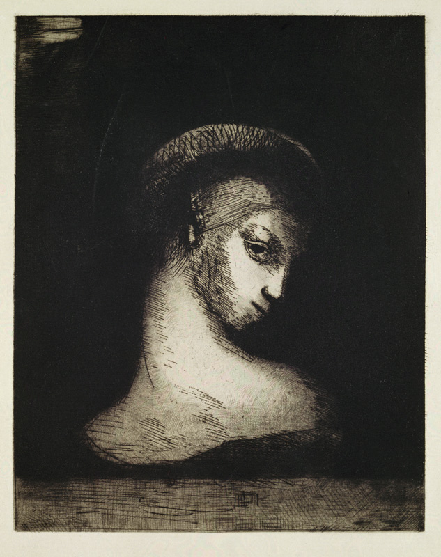 Female Head von Odilon Redon