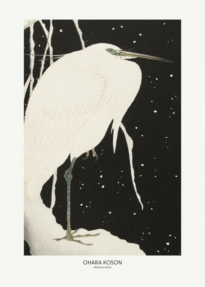 Heron In The Snow von Ohara Shôson