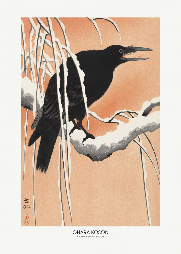 Crow On Snowy Branch von Ohara Shôson