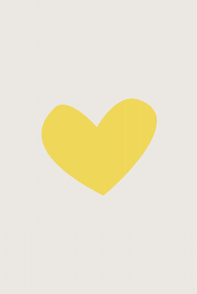 Heart Yellow von Oju Design