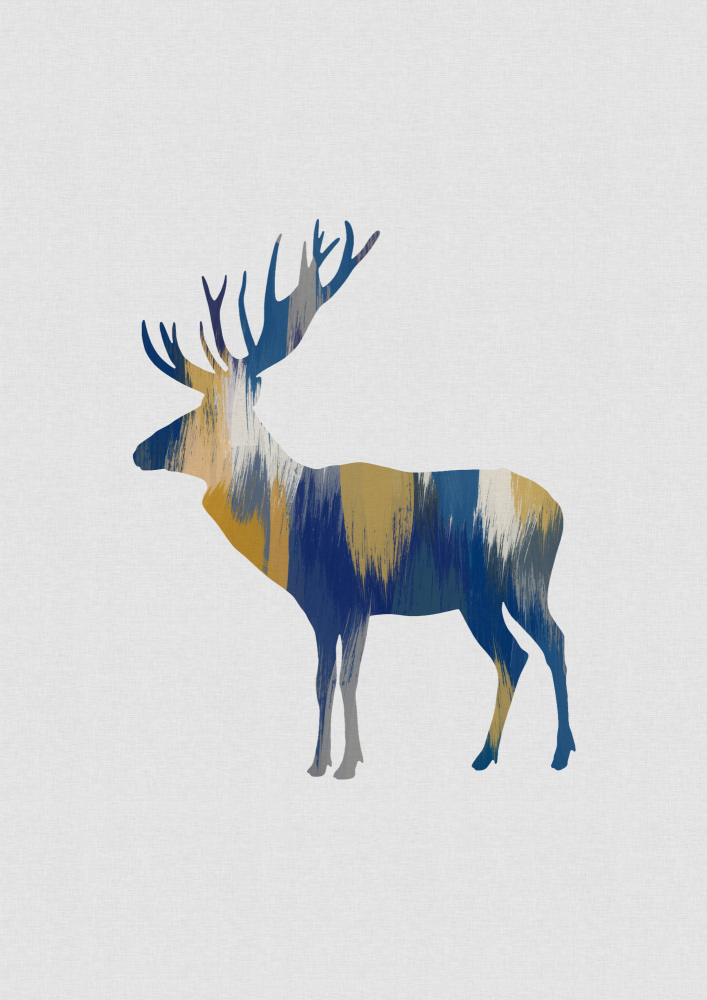 Blue & Yellow Moose von Orara Studio