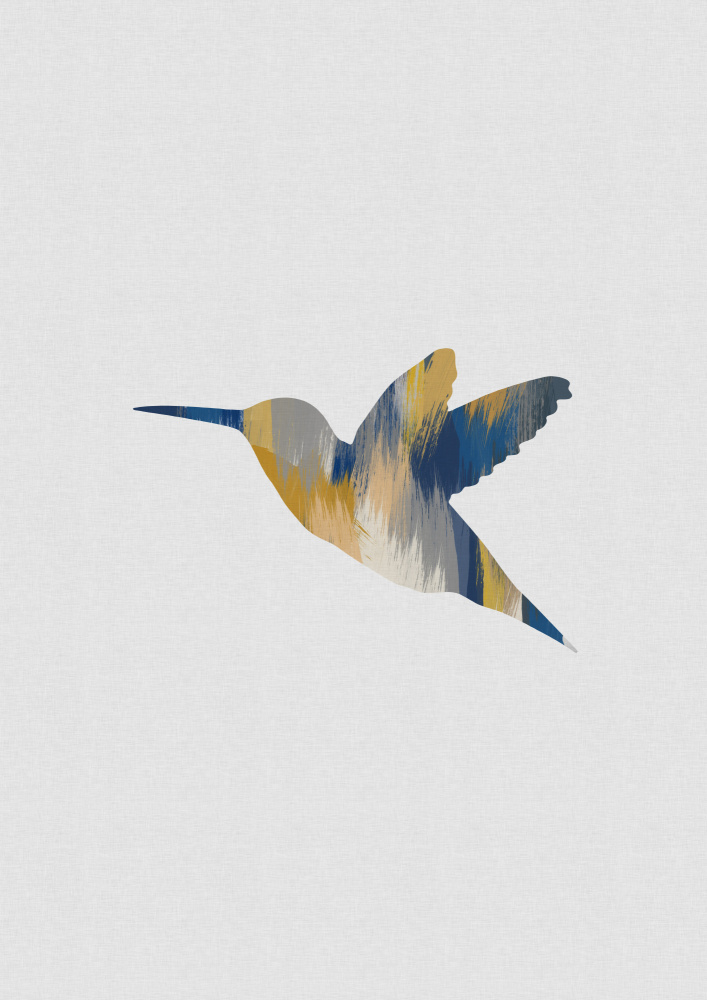 Blue & Yellow Hummingbird I von Orara Studio