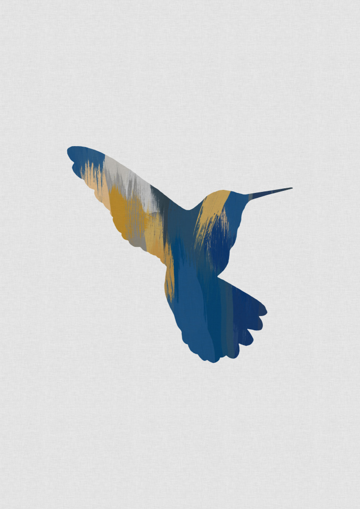 Blue & Yellow Hummingbird Ii von Orara Studio