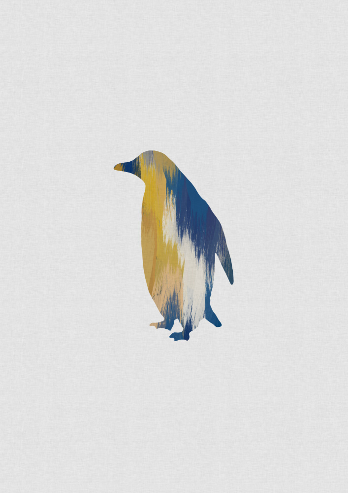 Blue & Yellow Penguin von Orara Studio