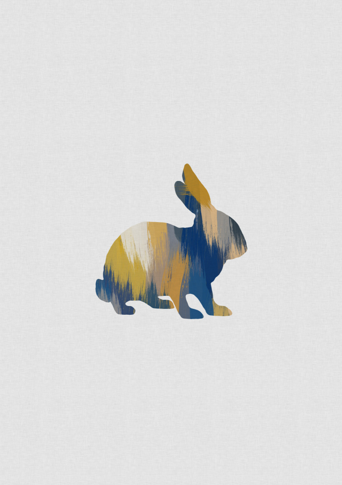 Blue & Yellow Rabbit von Orara Studio