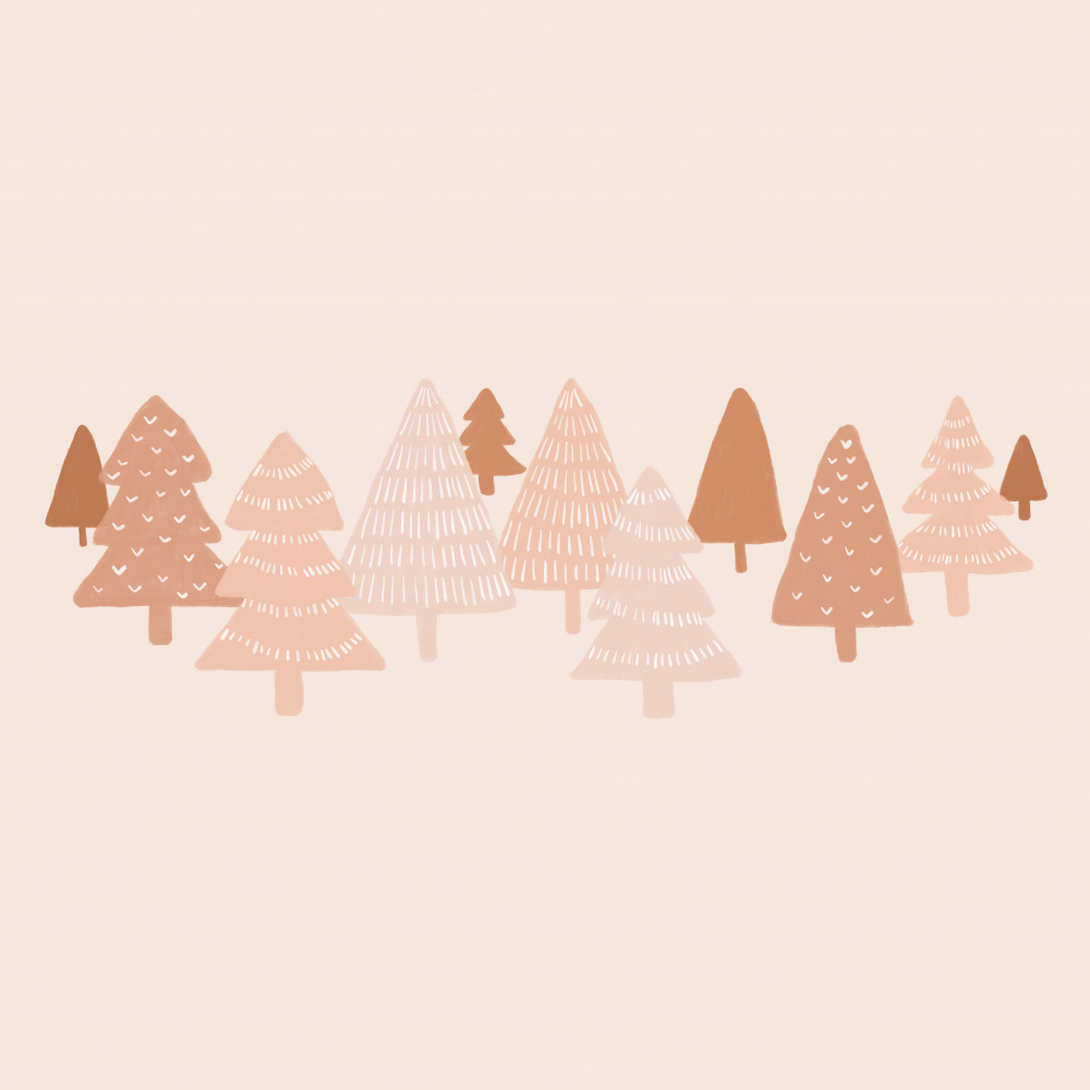 Blush Winter Trees von Orara Studio