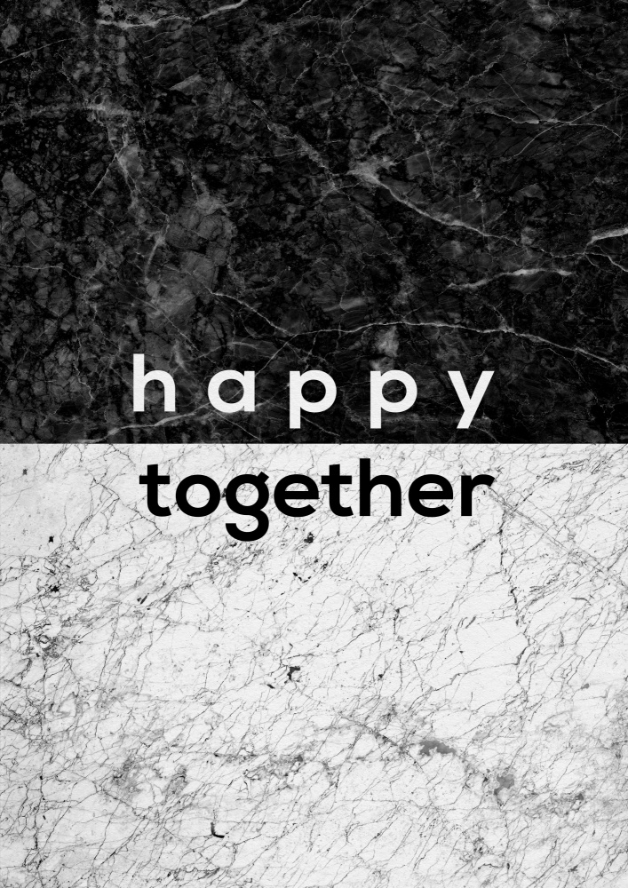 Happy Together Couples Quote von Orara Studio