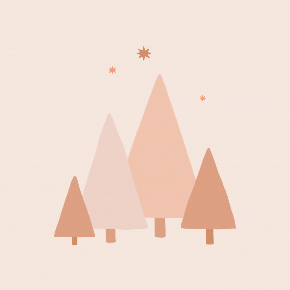 Minimal Trees & Stars von Orara Studio