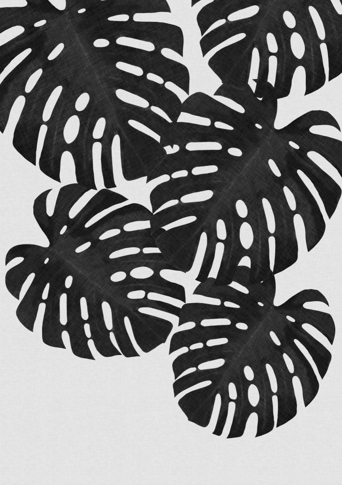 Monstera Leaf Black & White I von Orara Studio