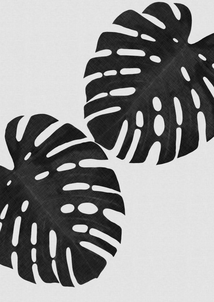 Monstera Leaf Black &amp; White II von Orara Studio