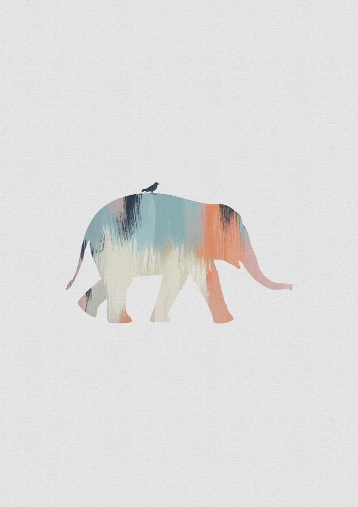 Pastel Elephant von Orara Studio