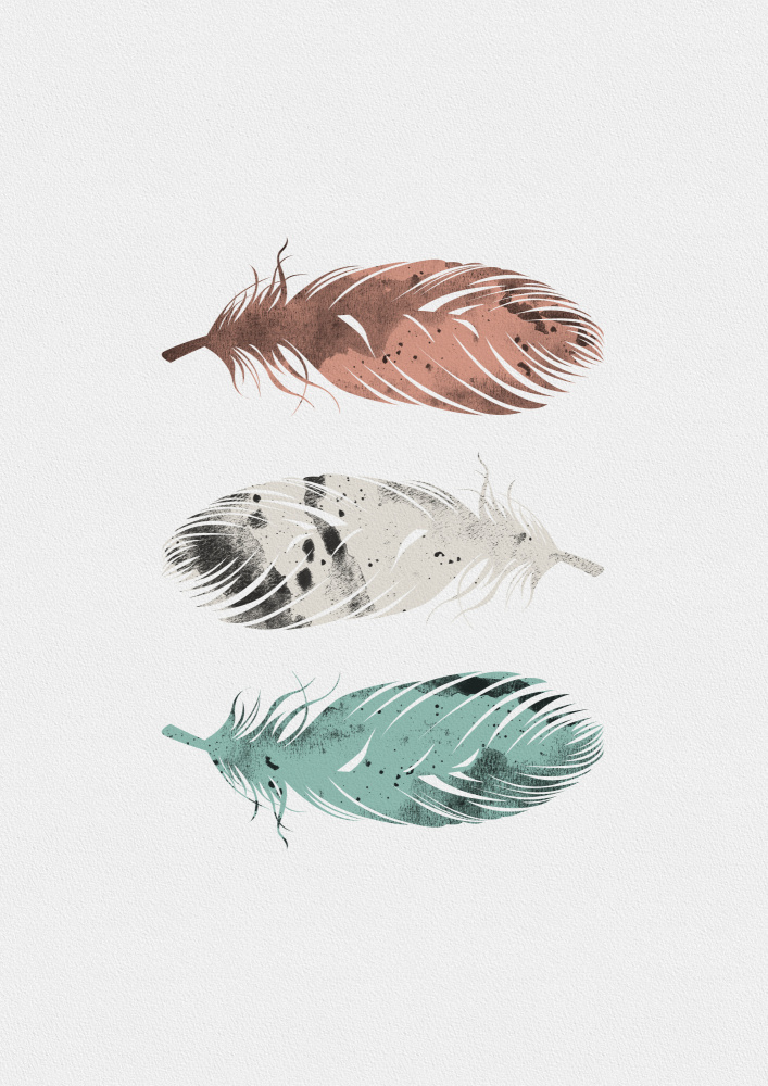 Pastel Feathers von Orara Studio