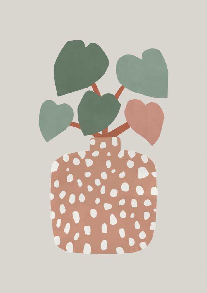 Terrazzo & Heart Plant von Orara Studio