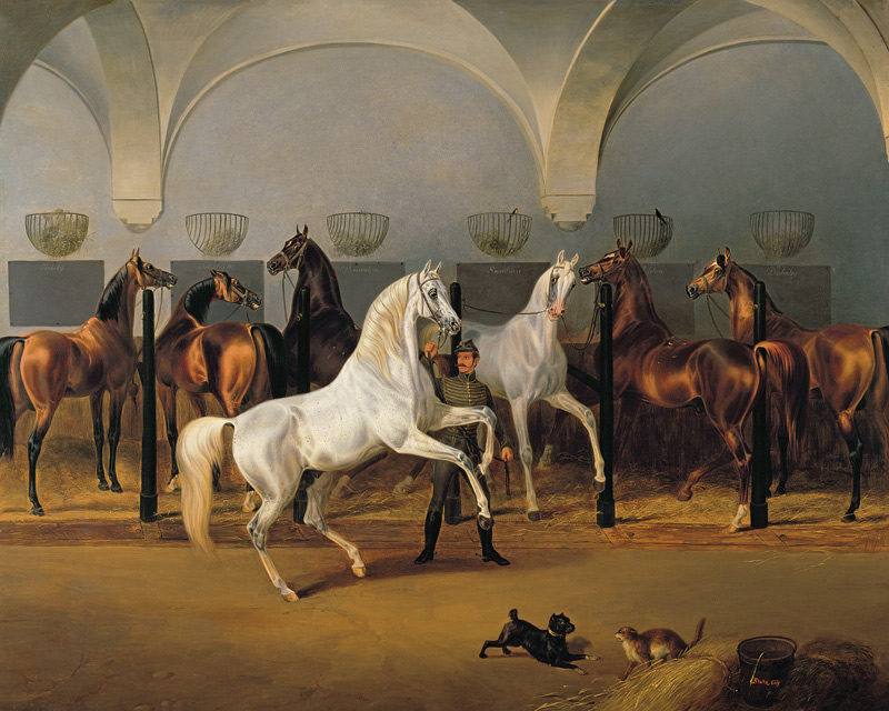 The Stables at Babolna von Otto Stotz