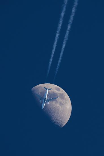 Plane on the Moon