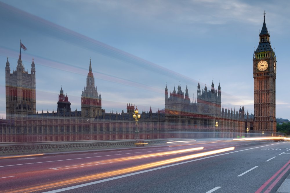 Big Ben with bright trails von Paolo Bolla