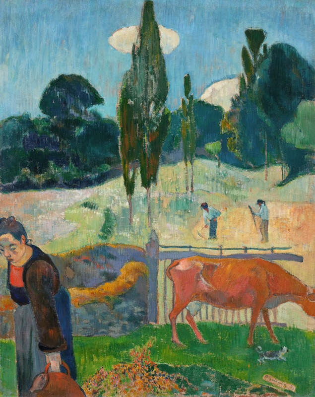 Die rote Kuh von Paul Gauguin